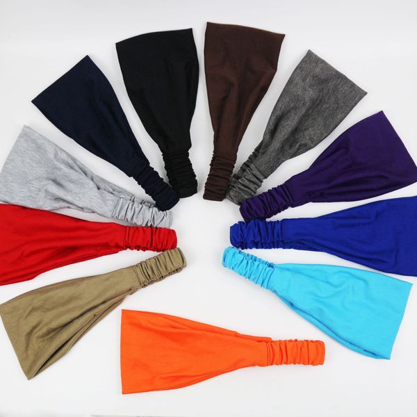 Boho Twist Bandeau Élastique Wrap Turban Bandeau De Cheveux Yoga Sport Filles Bandeau Pur Lavage Du Visage Bandeau Maquillage Large Bord Bandeau