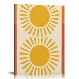 Boho jaune Sun Sunshine Art mural, minimaliste Sun Sunset Sunrise Sunshine Nursery Imprime