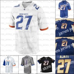 Camiseta de fútbol de Boise State College 27 Jay Ajayi 19 Hank Bachmeier 34 Robert Mahone 24 George Holani