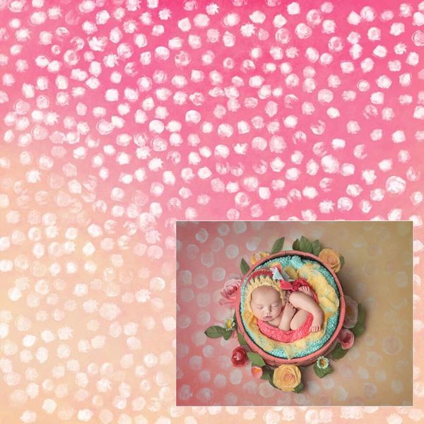 Bokeh Polka Dots Nouveau-Né Photographie Toile de Fond Rose Bébé Douche Accessoires Enfants Enfants Photo Studio Portrait Arrière-plans Vinyle