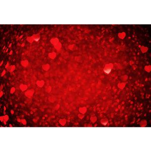 Bokeh à pois saint valentin toile de fond rouge amour coeurs imprimé nouveau-né bébé douche accessoire enfants Photo Studio arrière-plan flou