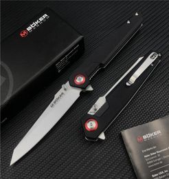 Boker Magnum Pocket Pliage Couteau 440 Tanto Blade G10 Poignées Couteau de camping de chasse Temps tous les jours Accessoire préféré pour les randonneurs1882932