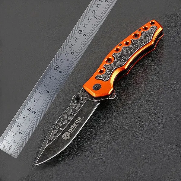 Couteau pliant de poche Boker couteau de Camping de chasse en acier inoxydable Orange multi-fonction lames extérieures Cutter couteau de survie tactique livraison gratuite par avion