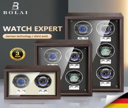 Bolai Brand Luxury Wood Watch Winder Highd 2 4 Slot Automatic Watches Box met Mabuchi Motor Watch Cabin Storage Box 223782931