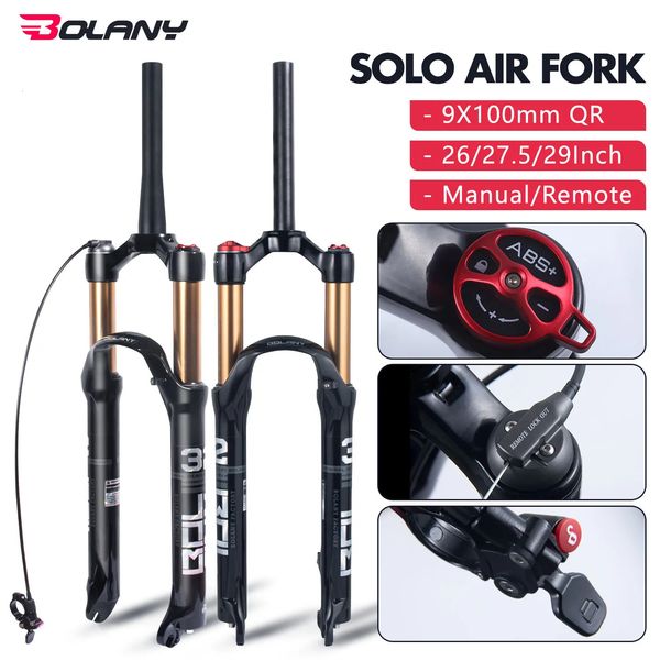 Bolany Mountain Bike Air Suppagne 2927526inch 120 mm en alliage magnésium Fork Remote Release rapide ACCESSOIRES DE BICYLE MTB 231221