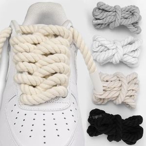 Coton en coton Twist Twist tissage lacets Couleurs de couleurs de chaussures Corde Couche lace les femmes Femmes Personnalité tendance Kpop Sport Casual Shoestring 240321