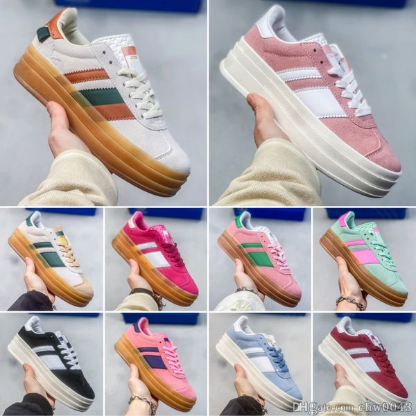 Bold diseñador altura cría zapatos mujer gruesas soledes casuales rosa goma goma terciopelo entrenadores para mujeres og crema vegana colegial green jogging skins deportes deportivos