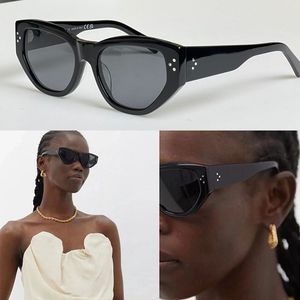 Vet verhaal Cat-eye acetaat zonnebril voor vrouwen retro klassieke ovale Franse high street glazen 40219 Hip Hop Designer Men Three-Point Pattern Fashion Show-bril