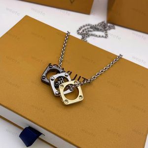 Vet Titanium Stalen Ketting Designer kettingen voor vrouwen Sieraden drie Kleur Gesneden V Hanger Hip Hop heren ketting Sleutelbeen Ketting geschenken