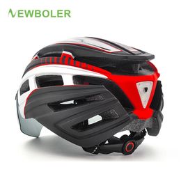 BOLER Fietshelm Man Vrouwen LED-lichthelm Road Mountainbike Helmlens voor fietsen Sport Skateboard Scooter 240222