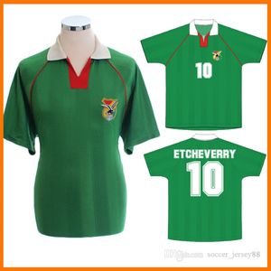 Bolivien 1994 Fußballtrikots Retro-Version Sport Club do ETCHEVERREY 10 94 Kurzarm-Uniform-Vintage-Kits Football Shir