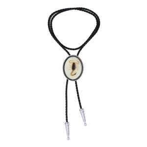 Bolo Ties Alloy Mens Bolo Tie PU Accesorios de cuero Suéter Cadena Camisa Cadena Ajustable Western Neck Cuerda para Jazz Hat Cowboy Mujer HKD230719