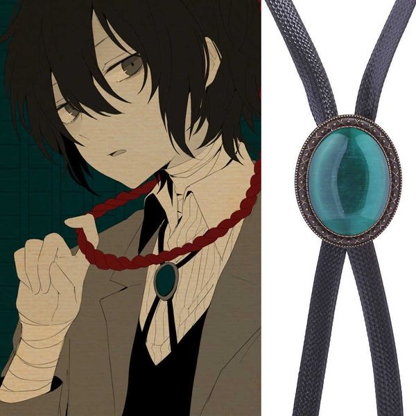 Bolo cravates Dazai Osamu cosplay noeud papillon réglable bolo cravate mode bolo cravate animation anime cravate HKD230720