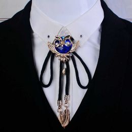 Bolo cravates chemise coréenne cravate collier hommes unisexe bijoux cadeaux personnalité à la mode mignon cristal Bolo noeud papillon HKD230719