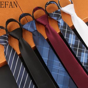 Bolo Ties Stripe Plaid Print 6CM Neck Tie for Gentleman Wedding Party Cravats Accessories Elastic Fashion Male Zipper 230712