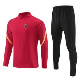 Bologna FC 1909 Heren casual sportkleding kinderen outdoor mode sportpak halve rits ademend casual sportjack met lange mouwen