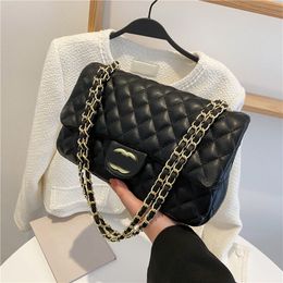 Bolso de diseno tassen ontwerper vrouwen tas grijs zwart schapenvacht lederen kaviaar vaste hasp koppeling crossbody tas checked thread pories bakken voor vrouwen TE044 c4