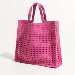 Bolso de Mano Tejido A Mano para Mujer, Bolsa Grande de Ganchillo, informel, Para Playa, Verano, 2023