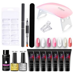 Bouten moskany poly nagelgellakset met nagellampdroger hine snelle gebouw nagels geluitbreidingen acryl -gel polish set