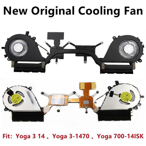 Bolts Nouveau original pour ordinateur portable Lenovo Yoga 3 14 Yoga 31470 Yoga 70014isk Fan de refroidissement CPU CPU Radiateur de refoulement 5H40H35615