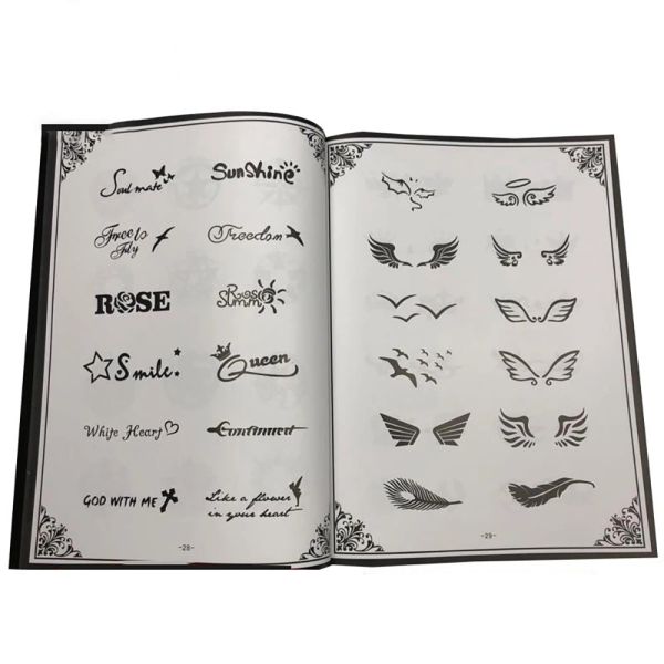 Bolts Livre de tatouage professionnel pour l'art corporel, petits modèles de mode frais et populaires, fourniture d'accessoires de tatouage Flash Microblading