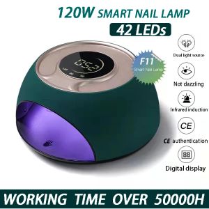 Boulons la nouvelle manucure sèche-linge Soleil F11 High Power 120W 42leds Lampe UV est utilisée pour le gel de vernis à ongles durcissement et lampe à ongles de séchage