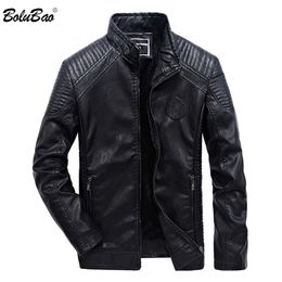 Bolubao merk lederen jas mannen winter motorfiets lederen jassen lagen jassen mannelijke bommenwerper jassen bovenkleding 201126