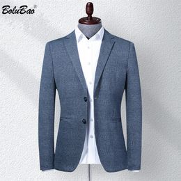 Bolubao merk mannen blazer jassen klassieke retro heren vneck pak mode mode hoogwaardige casual dunne Koreaanse blazers jas man 201104