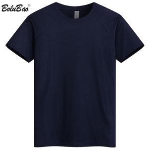 Bolubao Zomer Mannen Korte Mouw T-shirts Modemerk Mannen Ademend Dun T-shirt Effen Kleur Casual T-shirts Male 210518