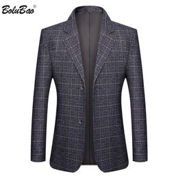 BOLUBAO, marca de moda, chaquetas informales para hombre, traje Formal salvaje cómodo para hombre, chaqueta a cuadros de negocios para primavera y otoño, abrigo para hombre 201104