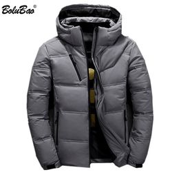 BOLUBAO Winter New Men Down Jacket Men's Brand Hooded Solid Color Wild Down Coats Casual Warm White Duck Down Jacket Male 201225