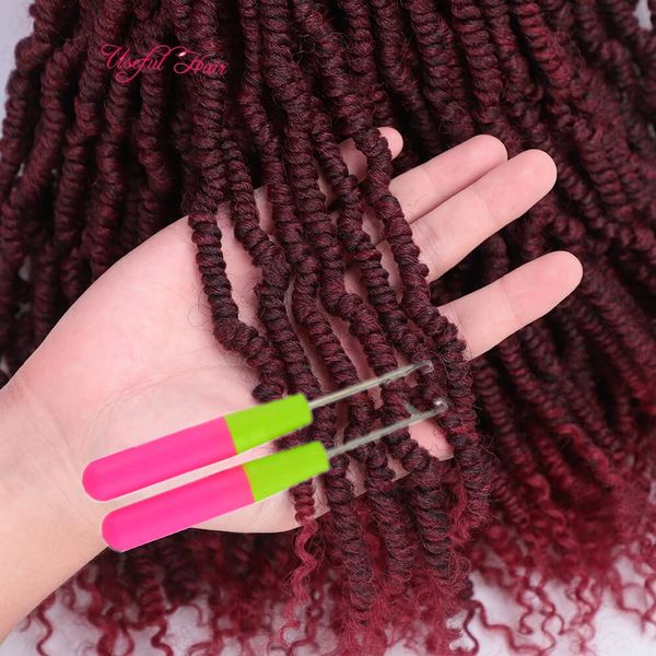 Bomb Twist Crochet trenzas cabello extensiones de alta calidad SpringTwist rizado sintético trenzado cabello 24 hebras/paquete Golden Beauty