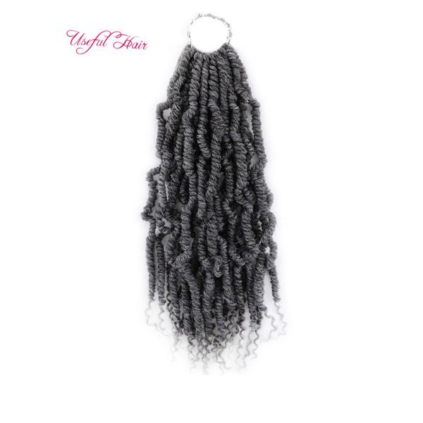 Bomb Twists Crochet Trenzas Extensiones de cabello sintético Ombre Afro Kinky Twist Pelos trenzados 14 PULGADAS 24 hebras Paquetes africanos