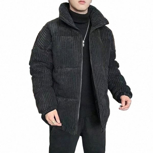 Bomber velours côtelé manteau d'hiver hommes Fi militaire veste bouffante Lg dames sur le genou Cott rembourré garder au chaud veste de baseball 21EE #