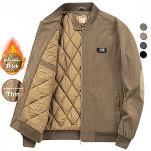 Bomberjack Heren Corduroy Lente Militaire honkbaljassen Casual windjack Gewatteerde winterjassen Vintage Outdoor Mode 4XL 240108