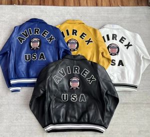 Bomber Jacket usa maat avirex casual atletisch dikke dikke schapenvacht lederen vluchtpak cool jasstop varsity jack vintage lederen vlucht cgrp