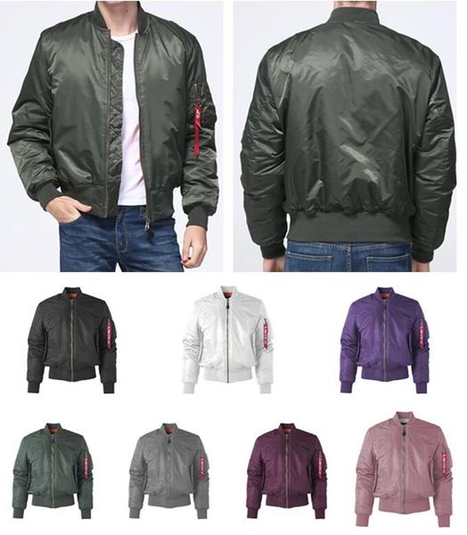 Bomber Jacket Hiver qualité Nylon uniforme militaire américain aviateur rétro manteau Homme Bomber vol vestes Homme Double face hommes/femmes rétro MA1 veste de baseball