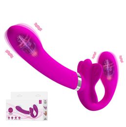 BOMBOMDA Dual Head Trillingen Dildo Vibrerende voor Lesbische Vrouw Vibrador Penis Dubbele Penetratie Vibrator Volwassen Speeltjes Koppels 26198896