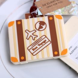 Etiqueta de equipaje Bon Voyage, recuerdos de boda, tarjetas de viaje, regalo bonito, barato, práctico, único, recuerdos de fiesta pequeños de boda, nuevo