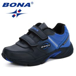 BONA Nouveau 2019 Printemps Automne Nouveaux Enfants Casual Chaussures Garçons De Mode Baskets Élégant Doux Respirant Enfants Confortable Chaussures LJ200907