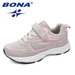 BONA New Classics Style Niños Zapatos casuales Mocasines sintéticos para niños Hook Loop Girls Flats Luz cómoda Envío gratis 210308