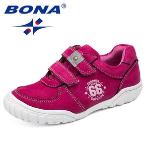 Bona nuevo estilo de moda niños zapatos casuales gancho bucle niños zapatos sintéticos niñas zapatos al aire libre niños zapatillas de deporte x0703