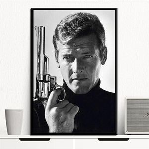 Bond James 007-pintura en lienzo, carteles e impresiones, arte de pared, imagen decorativa, decoración del hogar, Cuadros