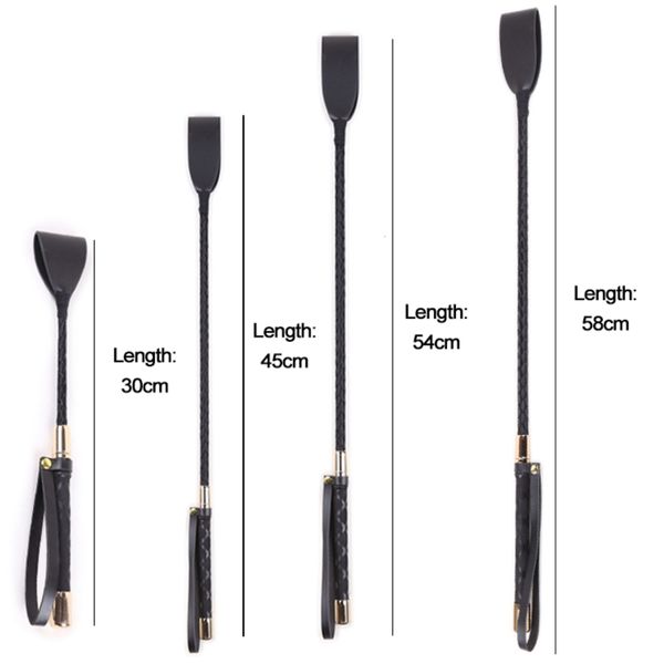 Bondage 3060cm Black Pu Leather Spanking Paddle Long Whip Flirting Slave BDSM FLOGGER SEX TOYS POUR FEMME G Spot Shop 230811