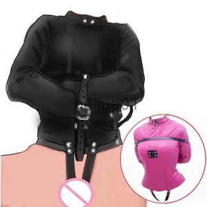 Bondage BDSM Cuir Brassard Retenue Straitjacket Veste Droite Bondage Unisexe Médecin Patient Cosplay Femme Sexy Lingerie x0928