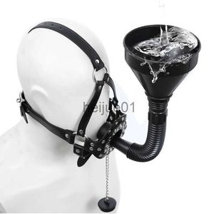 Bondage BDSM bouche gag sexe adlut jouets chien pisse esclave jouet sexuel eau collier d'épice bouchon rouge avec harnais de cheval Tack bouche trémie x0928