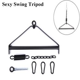 Bondage Bondage Bondage Sex Swing Barre de suspension Stents de trépied en métal Meubles de sexe Plaisir amélioré Swing Produits de sexe Accessoires Jouets pour couple 231027