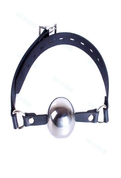 Bondage Faux Leather Celaire en acier inoxydable Boule Boule Gag Chambre Lover REPORT