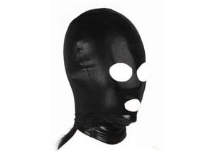 Équipement de bondage Kit BDSM Costume Masque à capuche Muselière Yeux et bouche ouverte Design Nouveau Style5102129