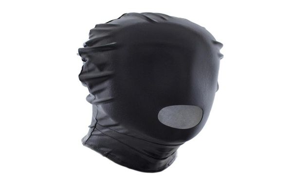 Costume d'équipement de bondage Kit BDSM Costume capuche bouche ouverte conception noir rouge couleur masque de tête museau8539436
